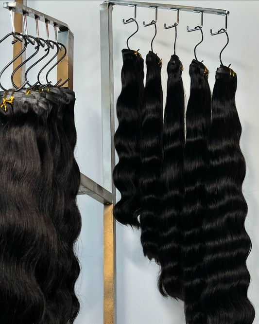 Virgin clip in hair extensions